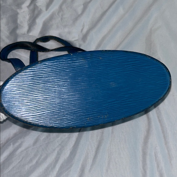 VINTAGE Louis Vuitton St. Jacques Blue Epi Leather Tote Handbag - Picture 8 of 13